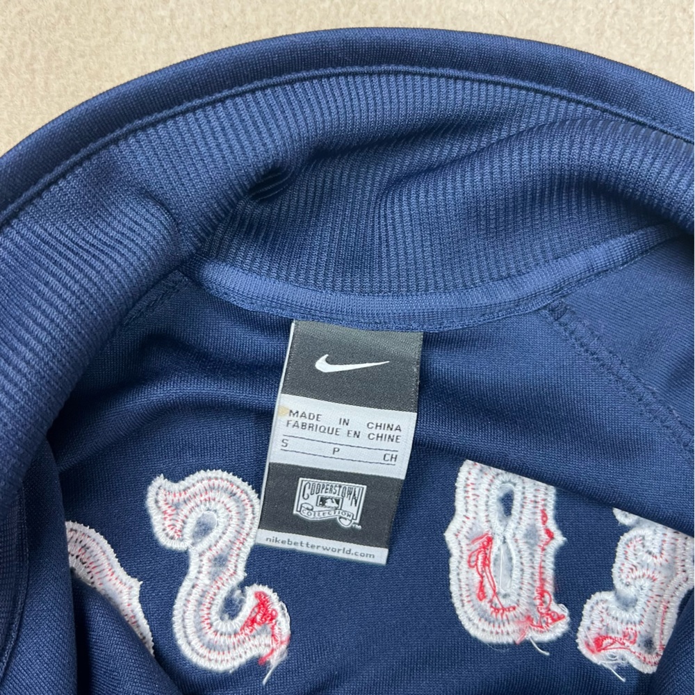 Nike Boston Red Sox Jacket Women Small Blue Full Zip Sewn Letters Long Sleeves - Picture 8 of 11